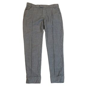 Boy by Band of Outsiders Houndstooth Wool Trousers Black White‎ Made in Italy 3